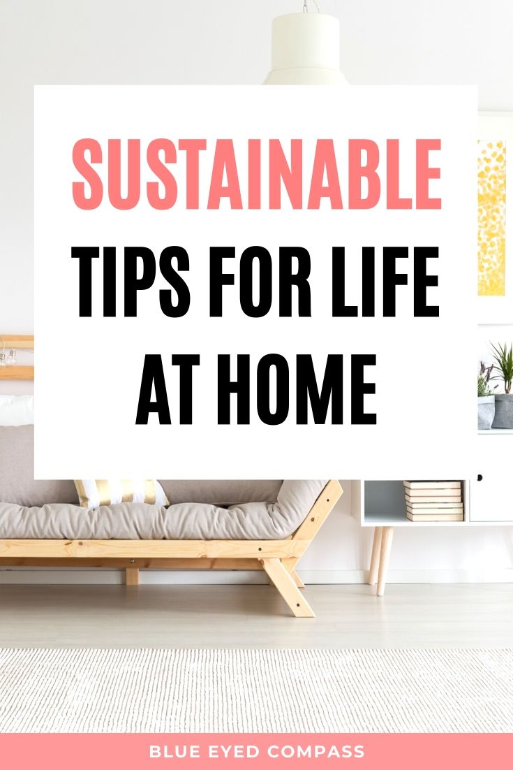 sustainable lifestyle tips for at home, sustainable travel tips for living at home, Blue Eyed Compass