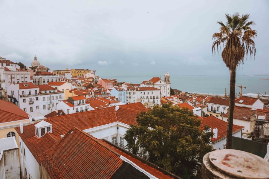 view from Miradouro das Porto do Sol in Lisbon