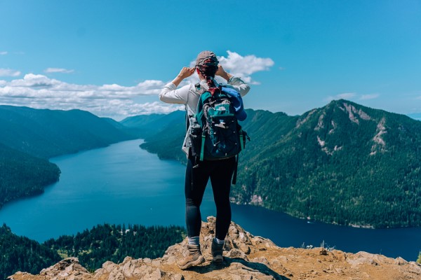 view from the top of Mount Storm King, Olympic National Park Washington, Blue Eyed Compass