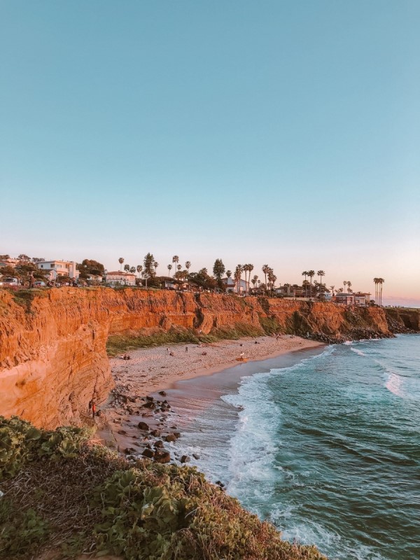 view of beach at Sunset Cliffs San Diego, top picnic spots in San Diego